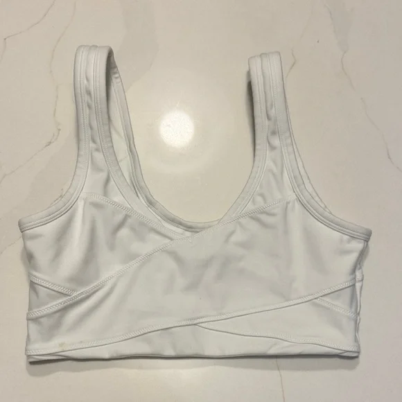 Varley Elegant White Sports Bra - Picture 2 of 9